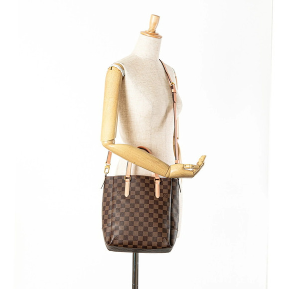 LOUIS VUITTON Authentic Brown Damier Leather Shoulder Bag